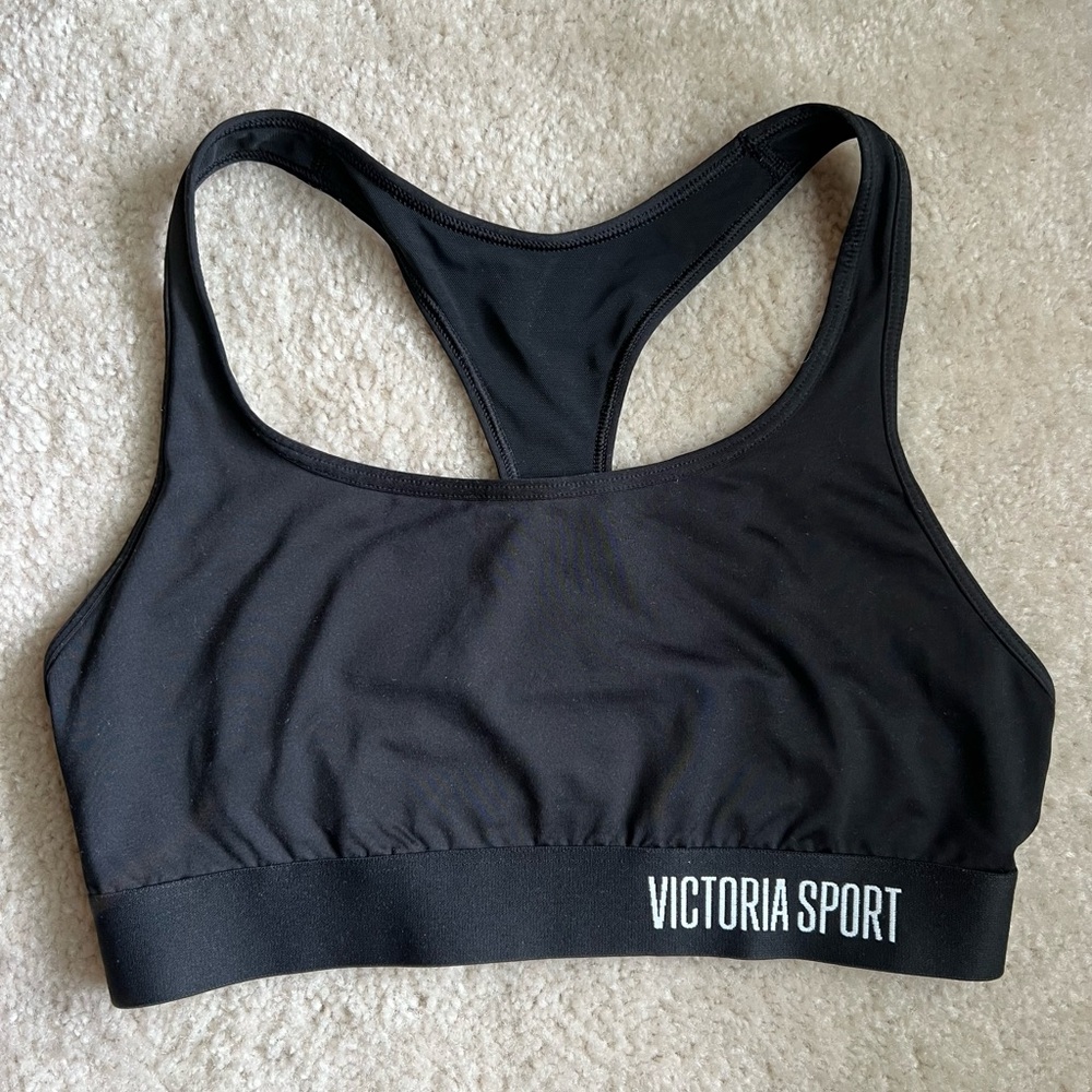 NWOT Victoria's Secret Black Sports Bra Medium